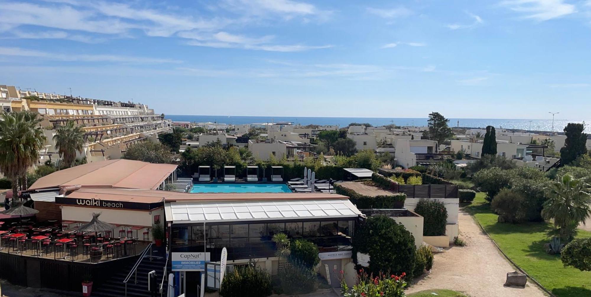 SHOWTIME NATURISTE PORT NATURE 6 parking privé clim ascenseur vue mer Agde Esterno foto